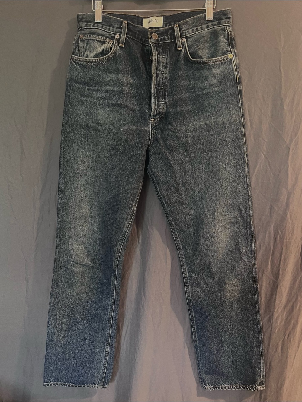 Agolde Women's Straight Jeans in Washed Blue